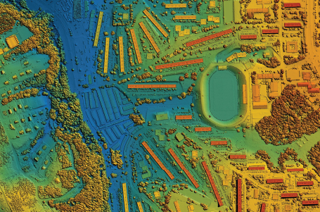 LiDAR image of city